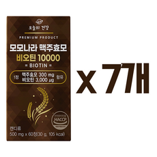 모모나라 독일산 맥주효모비오틴 10000 L시스틴 저분자 피쉬콜라겐 어성초 추출분말 엘라스틴 함유, 7개, 60정