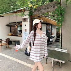 Yellwel 여름용 얇은 긴팔 여성용 루즈핏 반폴라 티셔츠 DJP