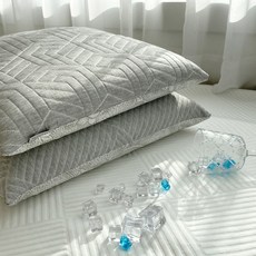 한스갤러리 멜란 냉감 방석 솜포함, 멜란 사선