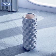 【瑜伽放鬆】狼牙棒實心泡沫軸瘦腿按摩瑜伽輔助用品滾輪柱肌肉放鬆滾軸健身器, 1個, 33CM空心狼牙,星耀黑