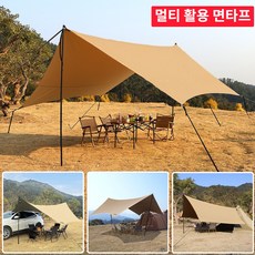 탑 랜더 대형 헥사 면 tc 폴리코튼 감성 캠핑 타프 내구성이 뛰어난 방수 통기성 UV 차단, 타프 세트, 카키