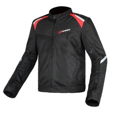 機車四季網眼透氣騎行服, 黑红上衣(防摔透气/CE2护具),M