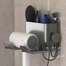 LOUING 헤어드라이기 거치대 드라이기 걸이, 그레이, 1개