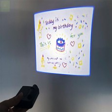 더초이스토어 생일축하 휴대용 미니 빔프로젝터 생일축하빔프로젝터