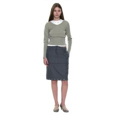 매장정품 파르티멘토 PARTIMENTO WOMEN 멀티웨이 더블 웨이스트 트랜스폼 스커트_차콜 PW-2556CH 688216