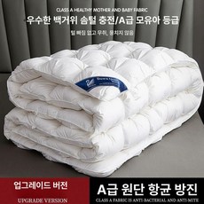 구스이불 이불 겨울 두꺼운 한파용 폴란드 호텔침구 힐튼, 듀폰 쥬화 스타일 어반 화이트
