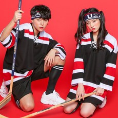 국대 단체 스포츠반티 체육대회 졸사컨셉 축제 퍼레이드 유니폼 아이스하키블랙세트 BT213A, 2선반바지_714