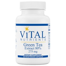 Vital Nutrients 綠茶萃取物 80% 275mg 素食膠囊, 60入, 1個, 60錠