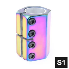 [호환] Mosodso SCS 4 볼트 프로 스턴트 스쿠터 클램프 알루미늄 블랙 HIC 킥 부품 용 교체 핸들 바 액세서, 11 S1 Colorful