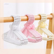 MAJUNGPLUS 애완동물 진주옷걸이 1P 강아지옷걸이논슬립 강아지옷걸이L 애견옷걸이 강아지진주옷걸이화이트 강아지진주옷걸이, 핑크, 1개