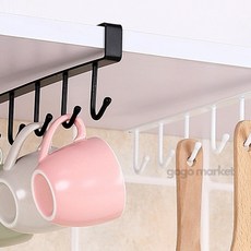 싱크대컵걸이 싱크대다용도걸이대 씽크대컵걸이봉 싱크대주방용품걸이, 블랙, 1개, 블랙