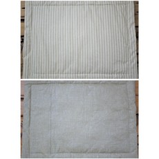 台灣檜木珠枕 3公斤裝 臺灣紅檜黃檜木珠 純棉枕套 無印黃綠條紋, 無印黃綠條紋-100%棉,臺灣紅檜