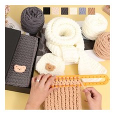 DIY 초보자 목도리 스카프 키트 수제 만들기 선물 msj831rz, 브라운