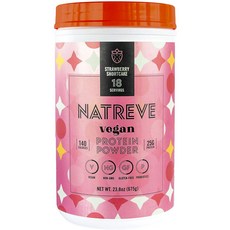 NATREVE 純素蛋白粉草莓酥餅味, 1個, 675克