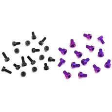 2가지 크기 티타늄 소재 CNC 나이프 팀삭스 다마스커스 패턴 M2.5 나사 T8 톡스 버튼 헤드 스핀들 네일 패, 03 6pcs NO2