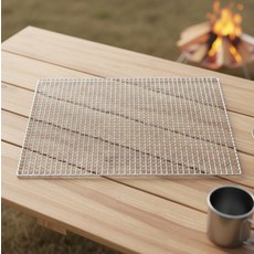 올쿡 석쇠 태망 (대 2개) 사각 철망 불판 화로대 바베큐그릴 숯불 일회용 56x41cm