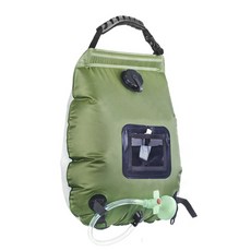 세탁기 배수 호스태양 샤워 가방 20L 캠핑 이동식 호스 On-Off 전환 가능한 헤드 휴대용, Army Green, 1개