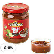 라코스테냐 살사소스 매운맛, 453g, 4개