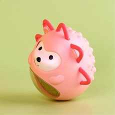 아기딸랑이 귀여운 고슴도치 오뚝이인형 아기백일, 2개, 블루