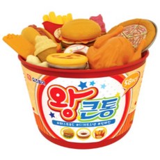 오즈토이 왕큰통 패스트푸드 버킷 주방 소꿉놀이, 주황색 외 (혼합색상), 3개