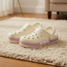 [마감특가] 시나모롤 위즈 아동 방한 슬리퍼 기모 털 샌들 신발 어린이 유아 키즈 베이지