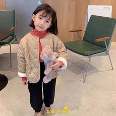 키즈프렌드 아동 양털 누빔 자켓