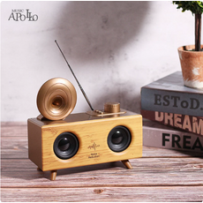 Music Apollo 復古造型喇叭 噪音降低, 淺棕色, B6