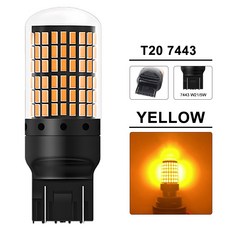 28 PCS CANBUS T20 7443 P21W PY21W 1156 BA15S BAU15S LED 전구 6500K 흰색 자동차 방향 지시등 테일 역방향 조명 2000LM 12V, 7443 Yellow, 8 PCS
