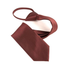 브라운 자동 갈색 네이비넥타이 지퍼넥타이_GA7006