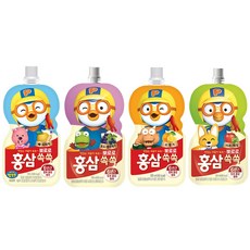 뽀로로 홍삼쏙쏙 4종 배도라지 사과매실 포도블루베리 오렌지 10개씩, 40개, 100ml