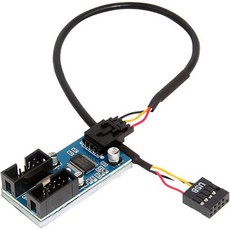 컴퓨터 마더보드 확장 보드 USB 2.0 9 핀 커넥터 2 포트 허브 스플리터 30CM 케이블 USB 내부 케이블 어댑터 12