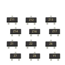 100pcs SMD BZX84C3v9 BZX84C4v3 스크린 Z16 Z17 SOT 23 트랜지스터 3 9v 4 3v BZX84C4v7 BZX84C5v1 BZX84C7v5 BZX8, 08 BZX84C22v Y8, 1개