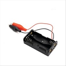 CoCoPink / AA 건전지 2구 홀더 집게형, 1개, 상세페이지 참조