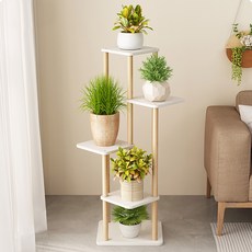 LINSHU 프리미엄 DIY 다층 북유럽풍 화분정리대 실내 베란다 화분받침대 다용도 선반 받침대, 5단, A형