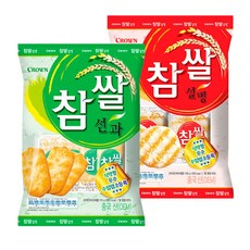 크라운 참쌀선과 115g/크라운 참쌀설병 128g, 1개, 115g