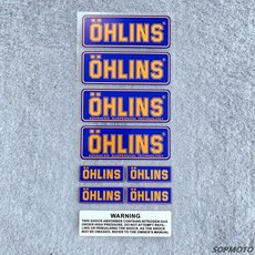 OHLINS 오토바이 데칼 장식 로고 액세서리 높은 반사 서스펜션 충격 흡수 수정 된 모토 방수 스티커, 8X20 6