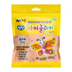 아모스 탱탱 아이클레이 파우치, 살구, 50g, 1개