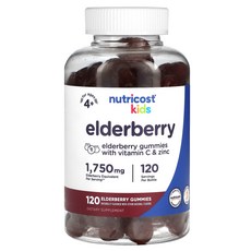 Nutricost 어린이 엘더베리 만 4세 이상 1750mg 구미젤리 120개, Nutricost어린이엘더베리만4세이상1750mg구미젤, 1개, 120정