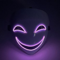 肥婆奶奶 發光面具 v怪客面具 鬼臉 cos 萬聖節 派對面具 派對用品 驚喜佈置 面具 裝扮 整人玩具 螢光面具, 發光蛭子-紫色, 1個