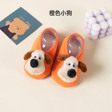 DFMEI 北鼻可愛小狗寶寶地板襪防滑軟底卡通早教嬰兒鞋學步鞋襪套