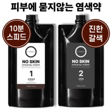 아이프리미엄 노스킨 저자극 피부에 묻지않는 순한 염색약 500g 새치염색약 대용량, 1개, 진갈색