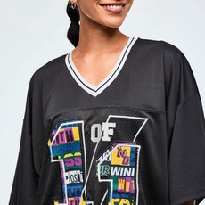 YS댄스 ZW 줌바 댄스복 티 FIT FUNKY 도착 Zumba 피트니스 착용 여성 의류 티셔츠 Oversized T224