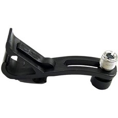 드럼 마이크로폰 클립 홀더 높이 조절 가능 마이크 스탠드 림 마운트 클램프 그루브 기어 쇼크 1개, Black, 11.6*4.8cm