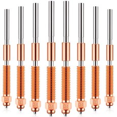 Otoolling K1C/K1 SE 노즐과 호환되는 3D 프린터 노즐 8개 0.4mm 0.6mm 0.8mm 노즐 키트 구리 합금 및 경화 스틸 3D 프린터 노즐 K1c, Otoolling K1C/K1 SE 노즐과 호환되는 3