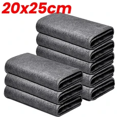 두꺼운 유리 매직 클리닝 천 극세사 자동차 창문 세척 타올 가능 보푸라기 없 거울 주방, 03 20x25cm, 02 2pcs