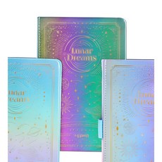 다다베 홀로그램 금박 하드커버 펜꽂이 노트, 1개, 홀로 그린