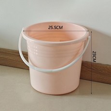 無品牌 家用塑料臉盆 水桶 學生宿舍用 多功能 加厚帶蓋 儲水 手提圓桶盆子, 1個, 粉色小號桶