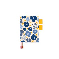 珠友 2027年A6/50K花布日誌/橫線1日1頁 BC-50747, 02藍花, 1個