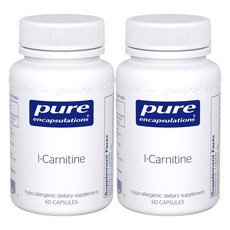 Pure Encapsulations 左旋肉鹼無麩質膠囊, 2個, 60 件