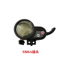전동 킥보드계기판 스쿠터 속도계 게이지 디스플레이 보드 액정, 06.화이트 36V-60V SM6A 플러그, 백색 36V-60V SM6A 마개, 화이트 스크린 36V-60V SM6A 플러그